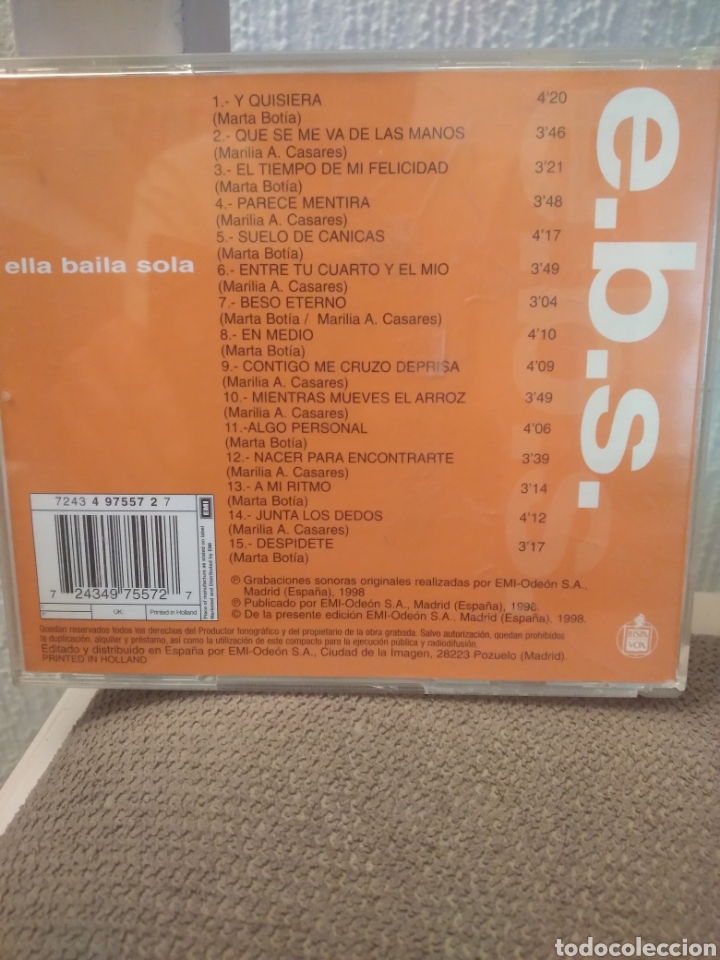 CDs de m&uacute;sica: Cd ELLA BAILA SOLA &rdquo;E.B.S&rdquo; - Foto 2