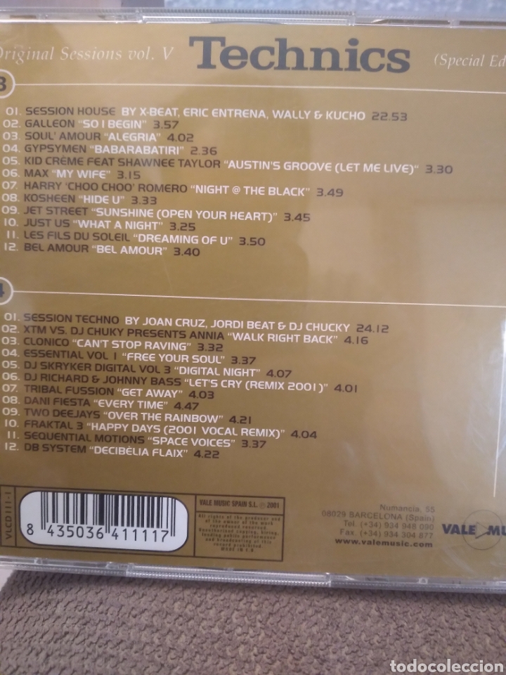 CDs de m&uacute;sica: varios TECHNICS THE ORIGINAL SESSIONS VOL. V - Foto 2