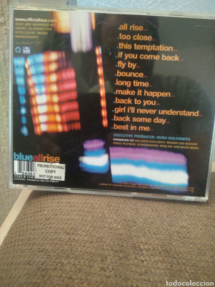 CDs de m&uacute;sica: Cd PROMOCIONAL BLUE &rdquo;ALL RISE&rdquo; - Foto 2
