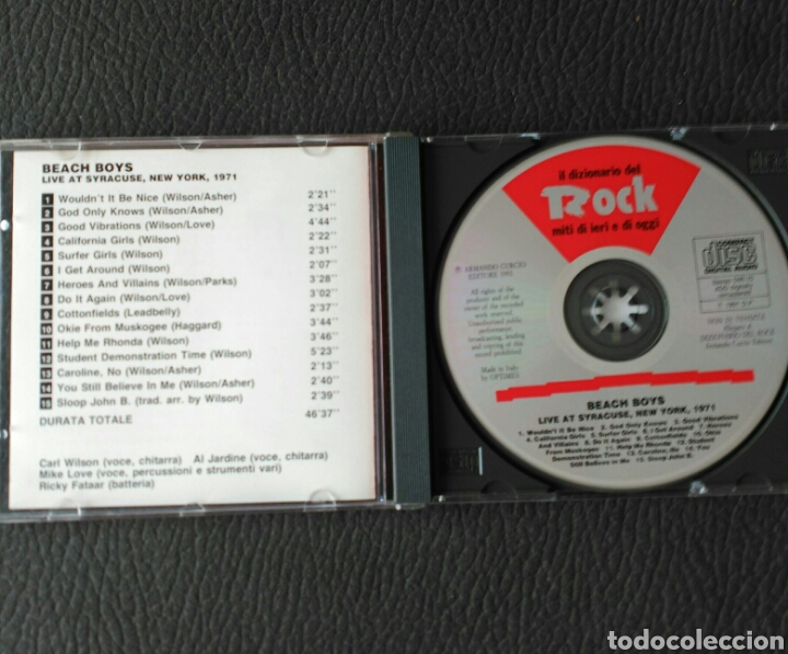 CDs de m&uacute;sica: BEACH BOYS CD LIVE AT SYRACUSE - Foto 3
