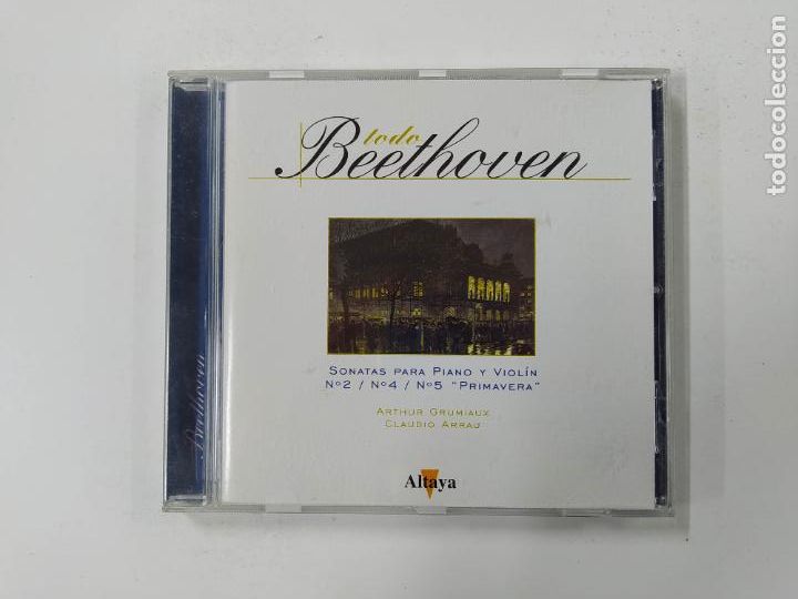 CDs de M&uacute;sica: TODO BEETHOVEN. SONATAS PARA PIANO Y VIOLIN. N&ordm; 2. 4. 5. PRIMAVERA. CD. TDKCD145