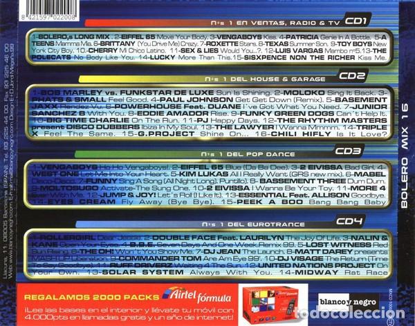 CDs de m&uacute;sica: Various &ndash; Bolero Mix 16-SPAIN-CD-1999 - Foto 2