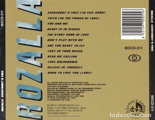 CDs de m&uacute;sica: Rozalla &ndash; Everybodys Free-SPAIN-1992-CD - Foto 2