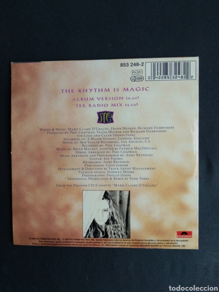 CDs de m&uacute;sica: *MARIE CLAIRE, DUBALDO, POLYDOR, 1994 - Foto 2