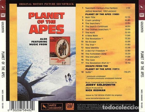 CDs de Música: PLANET OF THE APES / Jerry Goldsmith CD BSO - VARESE - Foto 2 - 295882508
