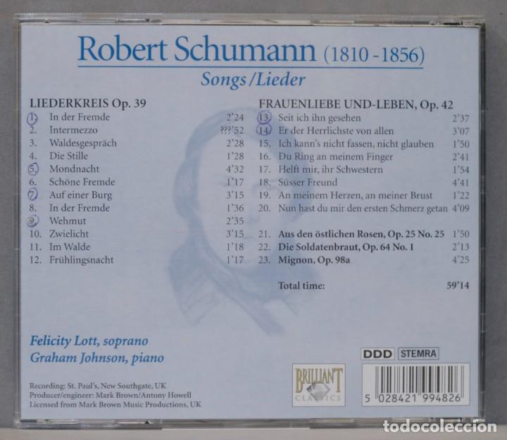CDs de m&uacute;sica: CD. SCHUMANN. LIEDER. OP. 39 - Foto 2