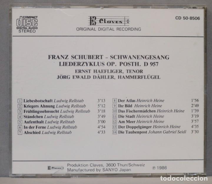 CDs de m&uacute;sica: CD. SCHUBERT. SCHWANENGESANG. DAHLER - Foto 2