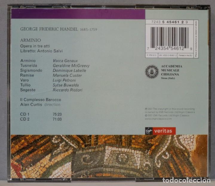 CDs de m&uacute;sica: 2 CD. Curtis. Arminio. HANDEL - Foto 2