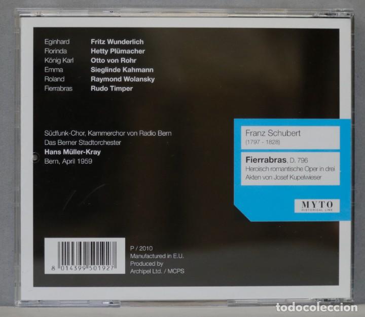 CDs de m&uacute;sica: CD. FIERRABRAS. SCHUBERT. MULLER-KRAY - Foto 2