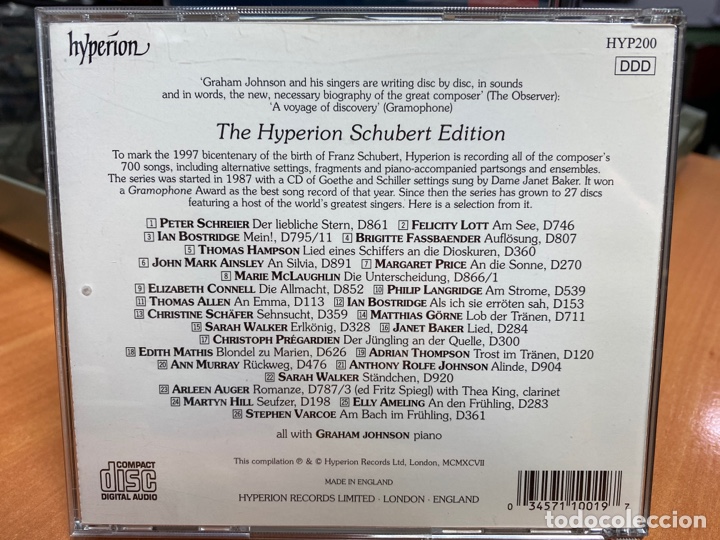 CDs de m&uacute;sica: Schubert - Graham Johnson - A Selection From The Hyperion Schubert Edition (CD, Comp) - Foto 2
