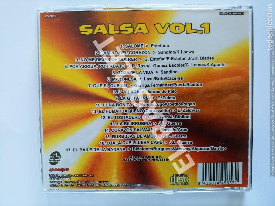 CDs de m&uacute;sica: CD MUSICA - SALSA 17 &Eacute;XITOS VOL.1 - Foto 4