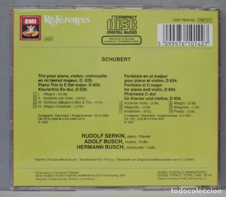 CDs de m&uacute;sica: CD. Schubert. Chamber works. BUSCH - Foto 2