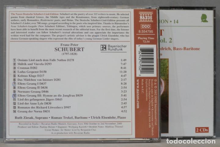 CDs de m&uacute;sica: 2 CD. SCHUBERT. EUROPEAN POETS - Foto 3