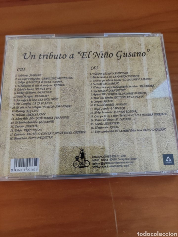 CDs de Música: 2cds Tributo Niño Gusano. Cooper, Manta Ray, Bunbury, La Casa Azul, Columpio Asesino, Cecilia Ann - Foto 2 - 297060598
