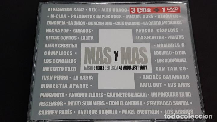 CDs de Musique: 3 CD + DVD MAS Y MAS - M&Aacute;S DE 5 HORAS DE M&Uacute;SICA, 40 VIDEOCLIPS Y 60 N&deg;1
