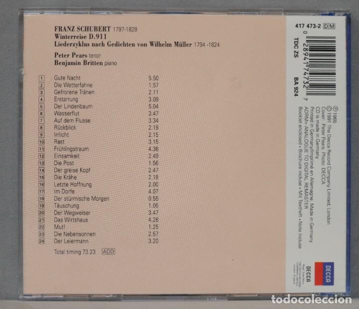 CDs de m&uacute;sica: CD. Schubert. Peter Pears, Benjamin Britten. Winterreise - Foto 2