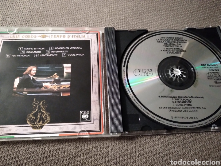 CDs de m&uacute;sica: Cd - LUIS COBOS &rdquo;TEMPO DITALIA&rdquo; - Foto 2