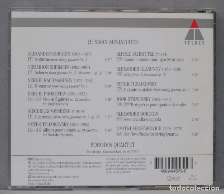 CDs de m&uacute;sica: CD. Borodin Quartet. Russian Miniatures - Foto 2