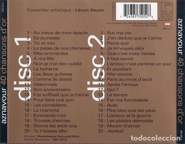 CDs de m&uacute;sica: Aznavour - 40 Chansons Dor - 2x CD - Foto 2