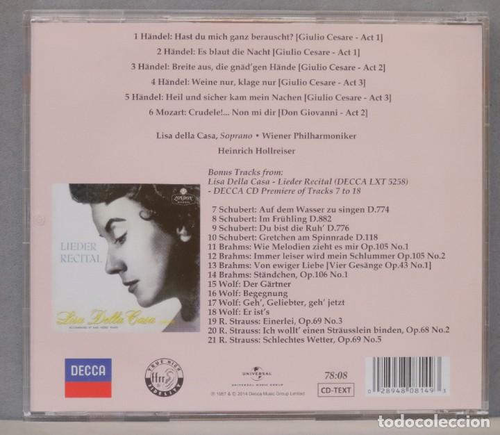 CDs de m&uacute;sica: CD. Lisa Della Casa. OPERATIC RECITAL - Foto 2