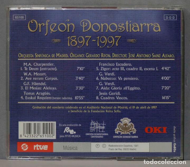 CDs de m&uacute;sica: CD. Orfe&oacute;n Donostiarra. 1897-1997 - Foto 2