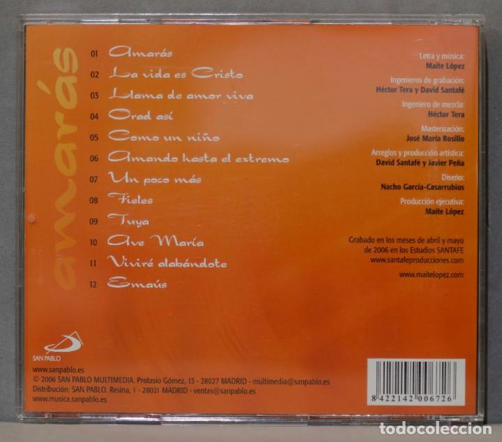 CDs de m&uacute;sica: CD. Amar&aacute;s. Maite L&oacute;pez - Foto 2
