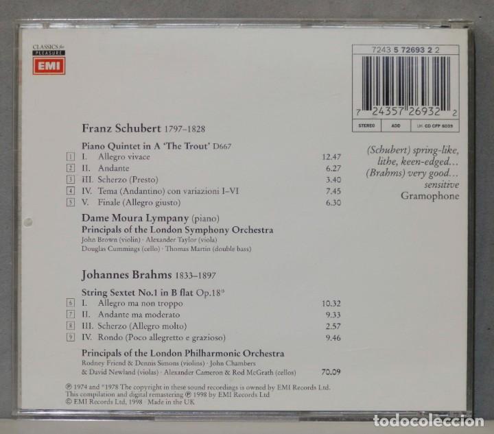CDs de m&uacute;sica: CD. SCHUBERT. THE TROUT. BRAHMS. STRING SEXTET N 1 - Foto 2