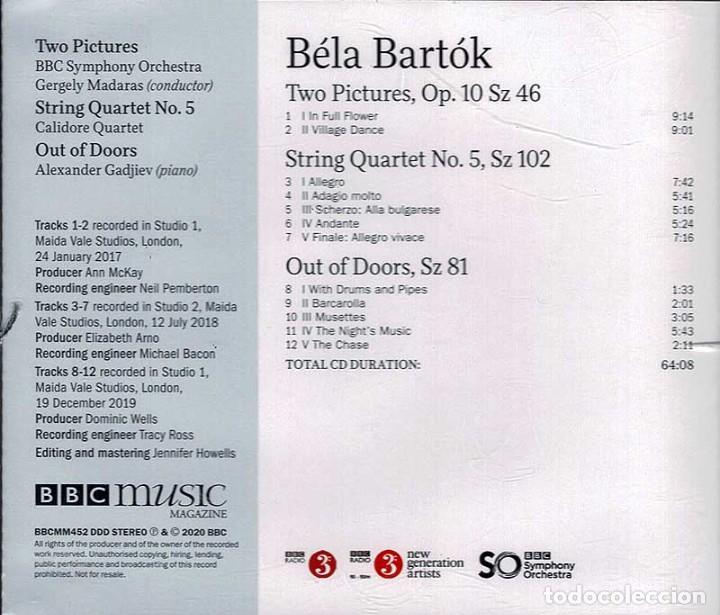 CDs de m&uacute;sica: B&eacute;la Bart&oacute;k - Out of Doors. String Quartet No. 5. CD - Foto 2