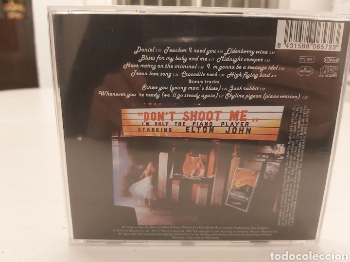 CDs de m&uacute;sica: DONT SHOOT ME. ELTON JOHN. - Foto 2