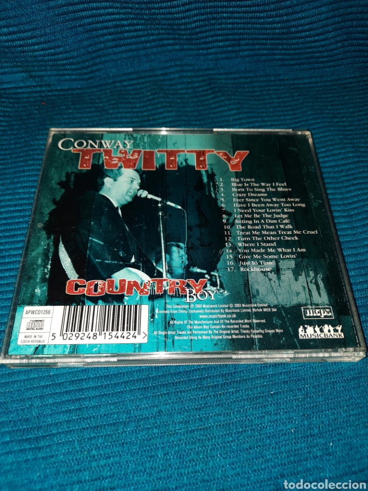 CDs de m&uacute;sica: CD CONWAY TWITTY, COUNTRY BOY. 2003 U.K - Foto 2
