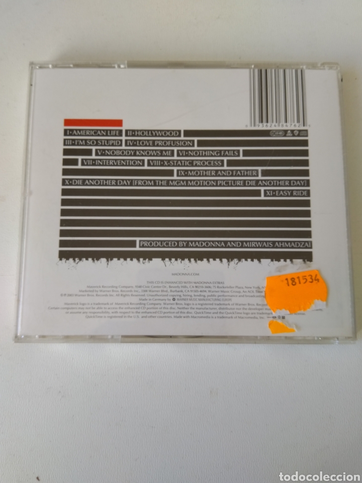 CDs de m&uacute;sica: CD MADONNA/AMERICAN LIFE - Foto 2
