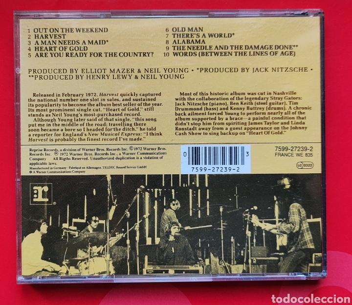 CDs de m&uacute;sica: Neil Young,- HARVEST,,- cd - Foto 2