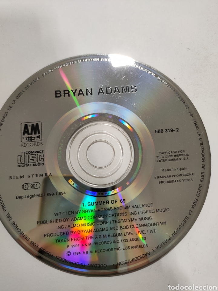 CDs de m&uacute;sica: SC138 Brayan Adams SOLO CD - Foto 1