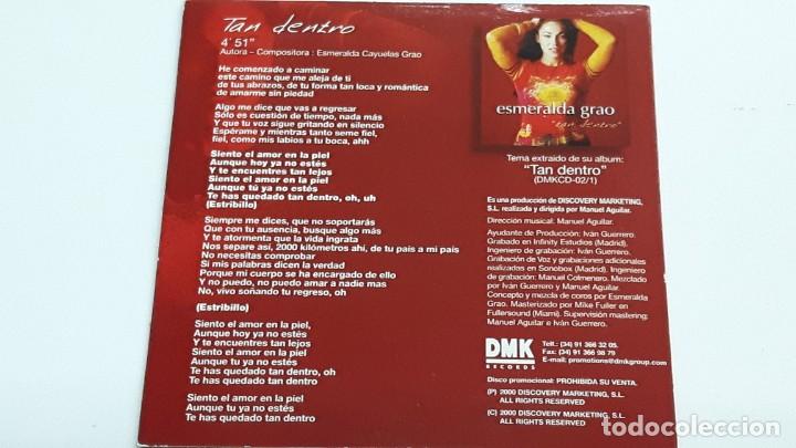 CDs de m&uacute;sica: CD SINGLE - ESMERALDA GRAO - &rdquo;TAN DENTRO&rdquo; - Foto 3