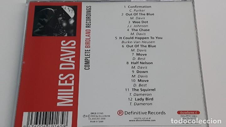 CDs de m&uacute;sica: CD MILES DAVIS - COMPLETE BIRDLAND RECORDINGS - Foto 3