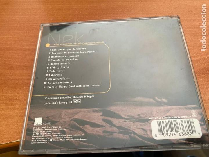 CDs de m&uacute;sica: NEK (LAS COSAS QUE DEFENDER&Eacute;) CD 11 TRACK (CDIM2) - Foto 3