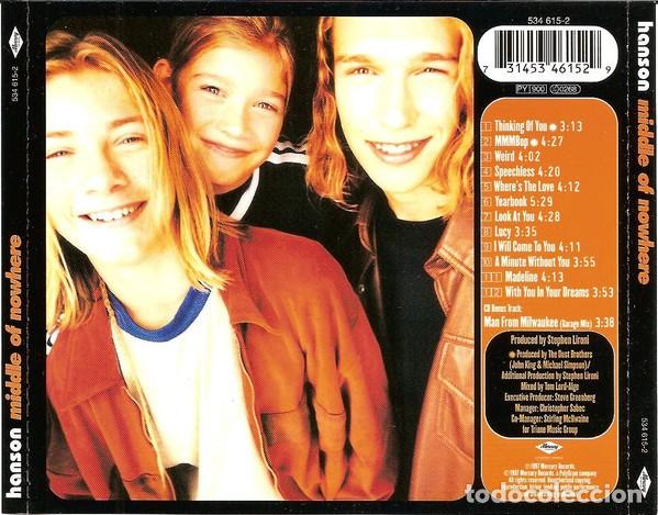 CDs de m&uacute;sica: Hanson - Middle of nowhere - Foto 2