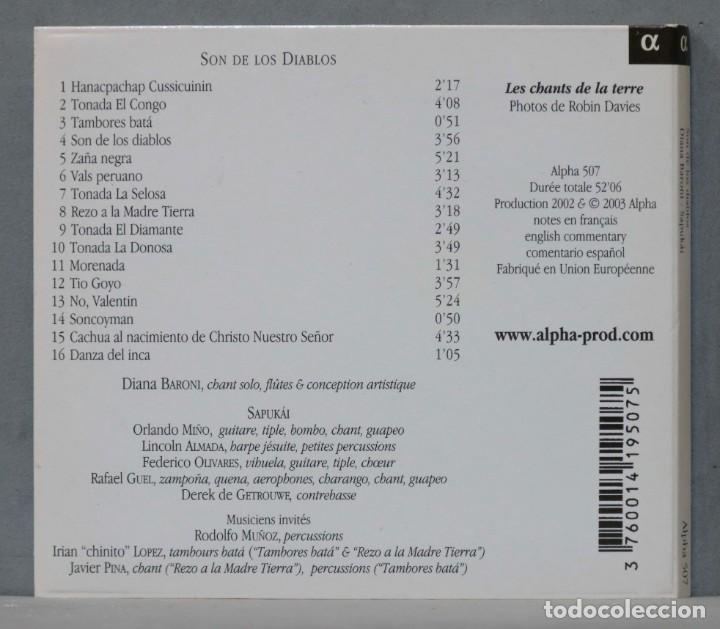CDs de Música: CD. Diana Baroni, Sapukai. Son de Los Diablos - Foto 2 - 300431213