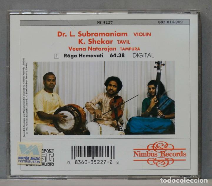 CDs de Música: CD. Dr L. Subramaniam. K. Shekar. Rāga Hemavati - Foto 2 - 300436573