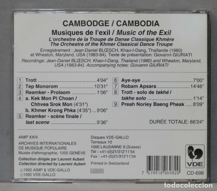 CDs de Música: CD. Cambodge. Cambodia. Musiques De Lexil. Music Of The Exile - Foto 2 - 300444393