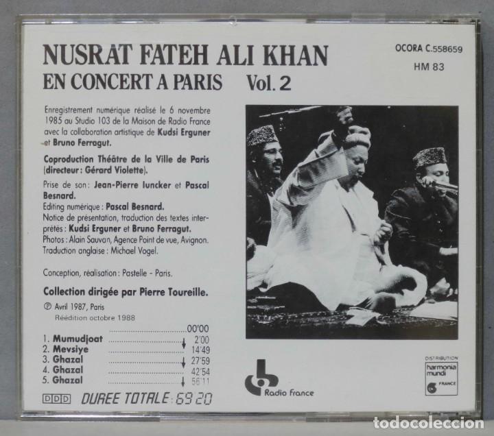 CDs de Música: CD. Nusrat Fateh Ali Khan. En Concert À Paris Vol. 2 - Foto 2 - 300449858