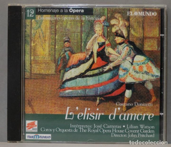 CDs de m&uacute;sica: CD. L&acute;ELISIR D&acute;AMORE. DONIZETTI. PRITCHARD - Foto 1