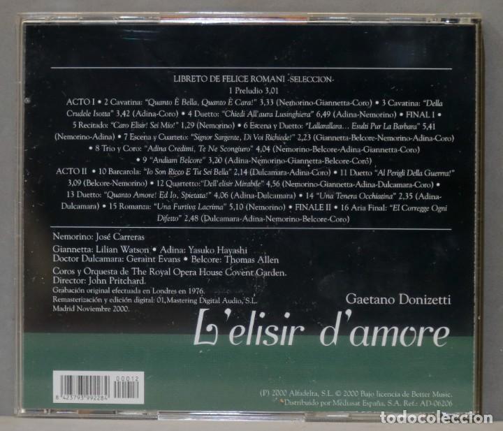 CDs de m&uacute;sica: CD. L&acute;ELISIR D&acute;AMORE. DONIZETTI. PRITCHARD - Foto 2