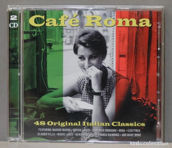 CDs de m&uacute;sica: 2 CD. CAFE ROMA. 48 ORIGINAL ITALIAN CLASSICS - Foto 1