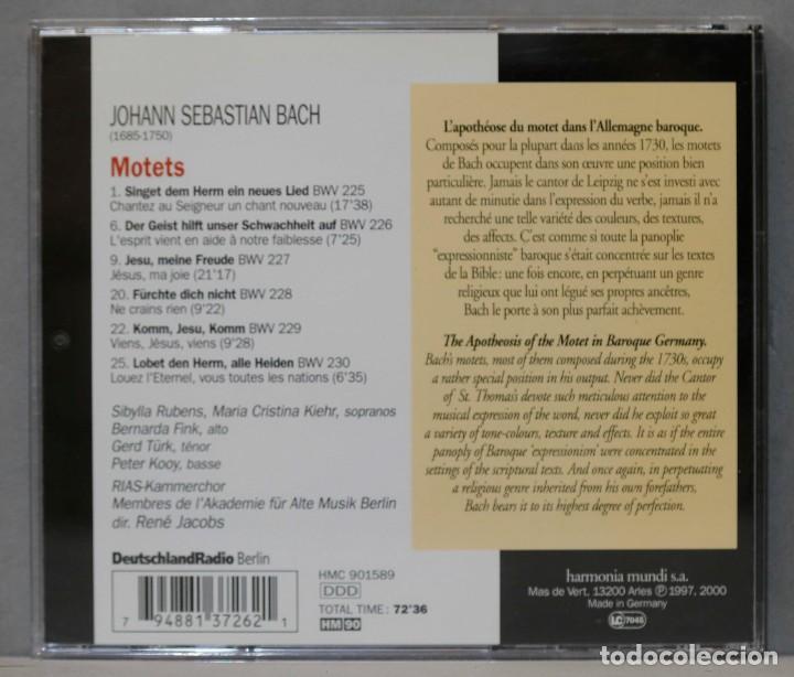 CDs de m&uacute;sica: CD. Jacobs. Motets. BACH - Foto 2