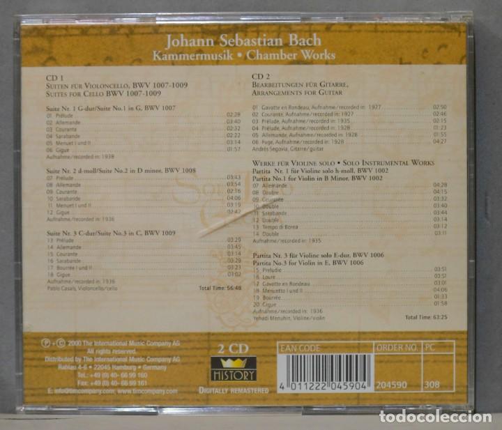 CDs de m&uacute;sica: 2 CD. CHAMBER MUSICS. BACH - Foto 2