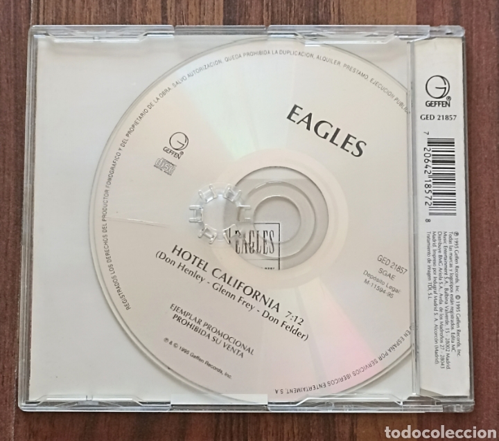 CDs de m&uacute;sica: CD EAGLES - HOTEL CALIFORNIA - Foto 3