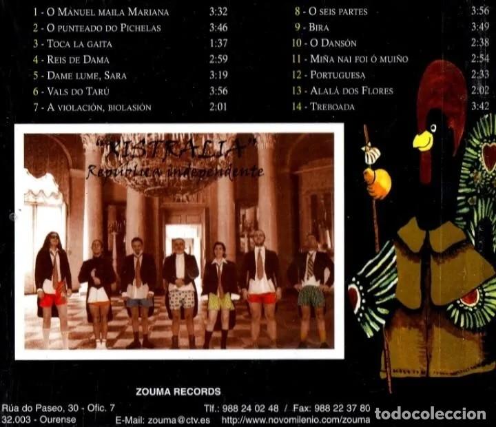 CDs de Música: XISTRA DE CORUXO . REPUBLICA INDEPENDIENTE. FOLK. XISTRALIA. GALLEGO. VIGO. GALICIA. CD. COMO NUEVO. - Foto 2 - 199675527