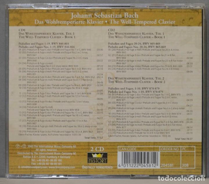 CDs de m&uacute;sica: 2 CD. THE WELL-TEMPERED CLAVIER. BACH - Foto 2