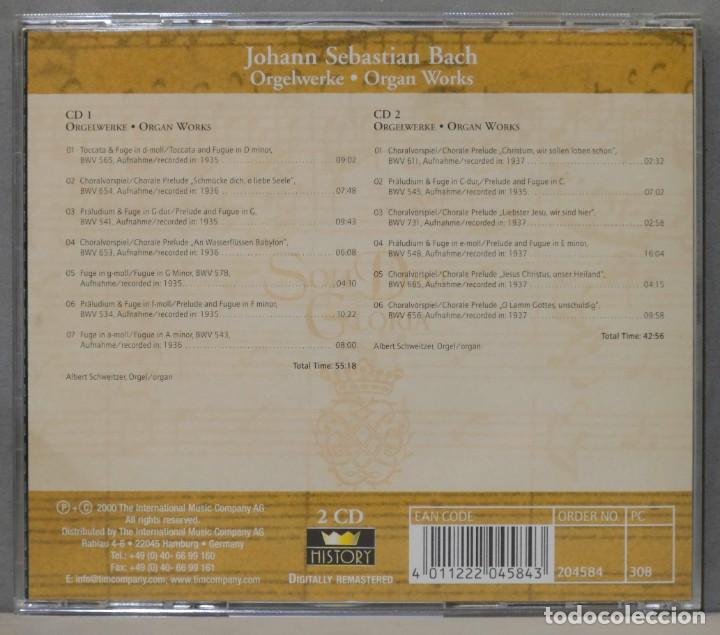 CDs de m&uacute;sica: 2 CD. ORGAN WORKS. BACH - Foto 2